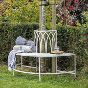 Outdoor Tree Bench Seat – Distressed Grey 